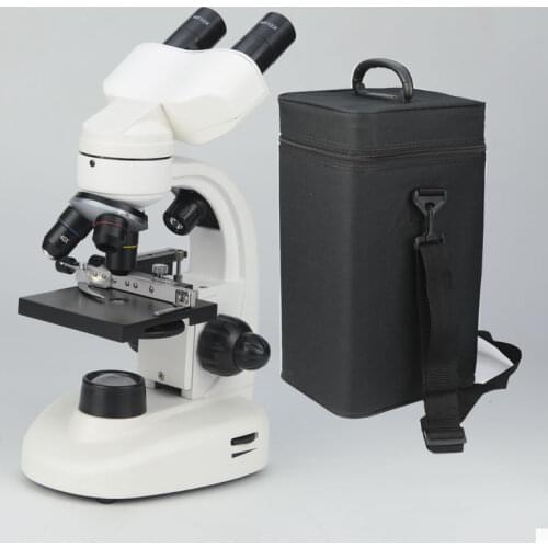 LED Illuminated Binoculars Biological Microscope Professional Homeschool Student Microscopio Include Color Filter