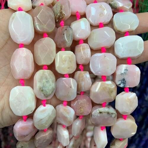 Natural Pink Opal Stone Beads 15'' Irregular DIY Loose Beads For Jewelry Making Women Beads Necklace Bracelet Valentine Gift