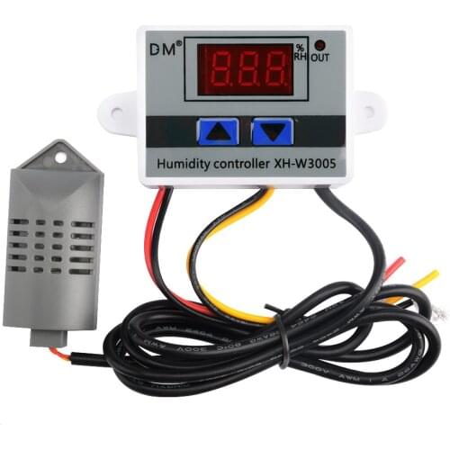 XH-W3005 W3005 Digital LED Humidity Controller Hygrometer Humidity Control Switch Hygrostat SHT20 Humidity Sensor 220V 12V 24V