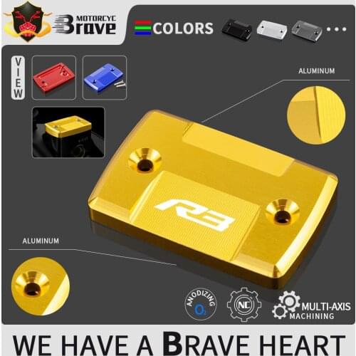 For YAMAHA YZFR3 YZF R3 ABS MT03 MT-03 2015-2019 2018 2017 2016 CNC Front Master Cylinder Cover Brake Fluid Reservoir Cap Cover