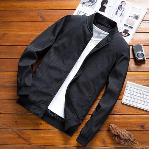 Autumn new young mens casual jacket jacket Korean stand-up collar windbreaker mens baseball uniform jacket men