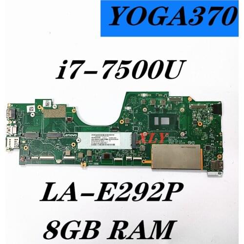 LA-E292P motherboard For Lenovo ThinkPad Yoga 370 laptop motherboard i7 7600U 7500U 8GB RAM FRU 01HY153 01HY155 01HY169