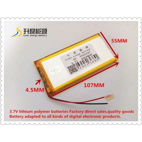 Best battery brand PL4555107 battery li polymer battery 3000MA battery for GPS player for tablet PC