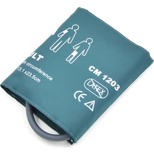 Blood Pressure Medical NIBP Arm Cuff Reusable with Bladder Adult Size 25-35cm Green