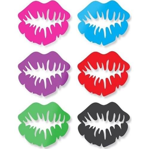 6pcs/set Wine Glass Marker Creative Lip Silicone Wine Glass Marker Wine Glass Tag Bar Accessories Tools Party Supplies