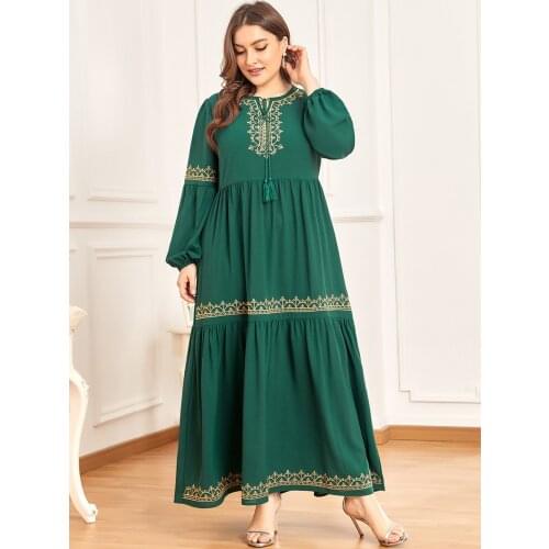 Eid Mubarak Muslim Abaya dress women Dubai Turkey Hijab Islam Dresses Oman Vestidos Robes Longue Femme Caftan Morocco Kaftan