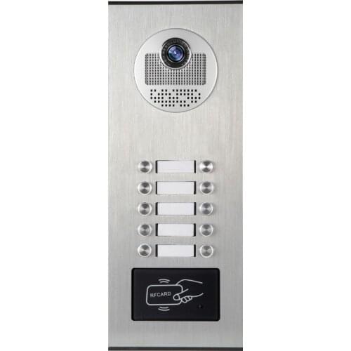 SmartYIBA Metal Case Waterproof Outdoor RFID Access Control Doorbell Intercom Camera For Apartment Video Intercom Door Phone KIT