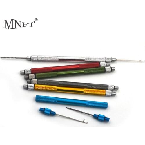 MNFT 12PCS Wholesale Multiple Color Carp Fishing Baiting Tool Aluminum Boilie Needle With Drill Hair Rig Fishing Tackle