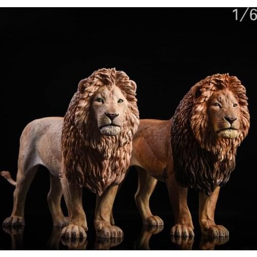 [jxk] 1/6 Scale Lion King Model Simulation Wild Animal Home Office Decoration Lion Resin Toy Fits Car Desktop Decoration Display