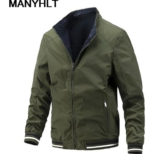 Mens Jacket Slim Spring And Autumn Mens Business Casual Stand-up Collar Double-sided Wear Section Coat Branded Mens Clothing