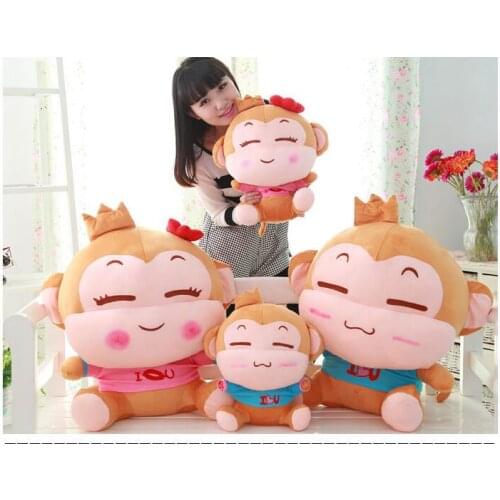 Stuffed toy couple monkey plush toy yoyo ,cici monkey doll throw pillow toy, birthday gift d7995