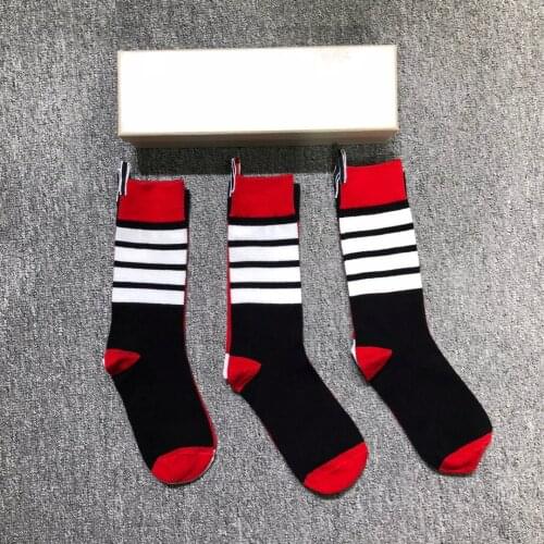 Mix 3 Pairs Women Stripes Contrast Retro Cotton Socks Harajuku Socks Men Hip Hop Funny Socks Happy Socks Man calcetas divertidas