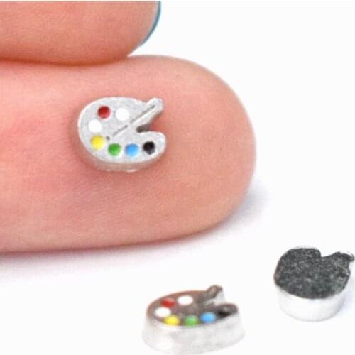 Color Drawing Plate Floating Charms For Living Memory Glass Locket Floating Locket Pendants Necklace DIY Accessories 10pcs/lot