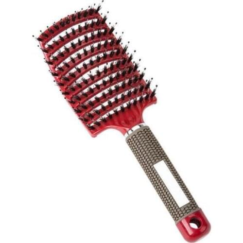 Professional Hair Salon Boar Bristle Hair Curve Brush In Good Design Barber Hairbrush For Hairdressing Women Wet Curl Brush