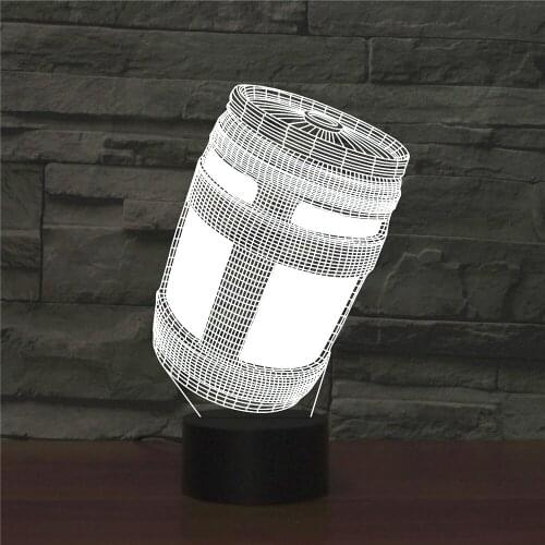 [Seven Neon]Wine and Wine Bottle Acrylic 7Colors Desk Lamp 3D Lamp Novelty Led Night Light Millennium Falcon Light