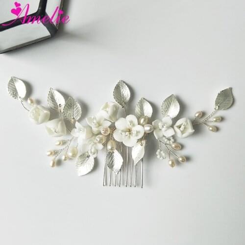 Wedding Hair Jewelry Hair Comb Flower Leaf Bridal Hair Pins For Women Accessories 2020