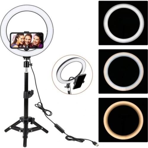LED Ring Light Photographic Selfie Ring Lighting With Stand For Smartphone Youtube Makeup Video Studio Tripod Ring Light HWC