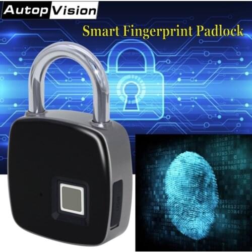 Smart Fingerprint Door Lock Padlock P3 Safe USB Charging Rechargeable Waterproof Keyless Fingerprint Lock Anti Theft Padlock