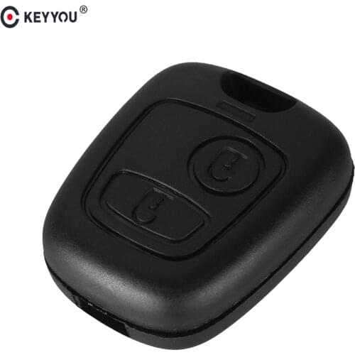 KEYYOU 2 Buttons Remote Key Car Key Blade Fob Case Replacement Shell Cover For Peugeot 307 107 207 407 For Citroen