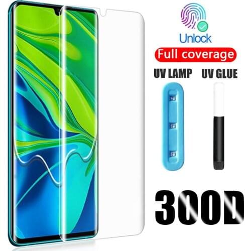 UV Full Cover Tempered Glass For Xiaomi Mi Mix 4 Note 10 Lite 10 11 Pro Ultra Mi10 Mi11 Mix4 Protector Protective Film