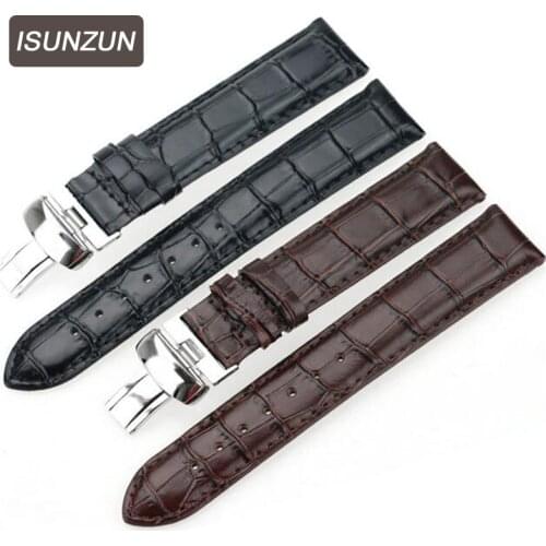 ISUNZUN Womens For Tissot Weisida 1853 T019.430 Watch Band Black Leather Watch Strap Watches Accessories WatchBands