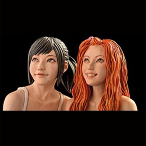 1/20 Scale Model Resin Kit Long Hair Girl Dressup Assembly Models Figure Resin Kit Model Colorless Self-Assembled Toy