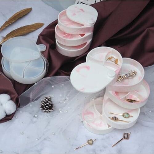 1PCS transparent silicone mold rotating overlapping multilayer jewelry box mold DIY water drop storage box silicone mold