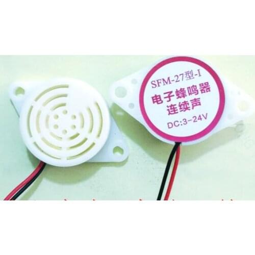 10pcs SFM-27 type THDZ active l continuous long sound YD3015A buzzer DC3v-24v black or white color