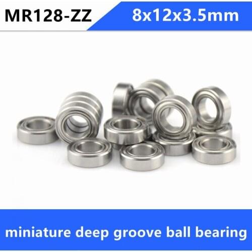 Free shipping 200/500pcs MR128ZZ miniature bearing MR128 MR128-2Z shielded deep groove ball bearing 8x12x3.5 mm