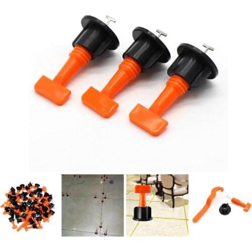 50pcs Plastic Flat Ceramic Leveler Floor Wall Construction Tools Reusable Tile Leveling System Kits ALI88