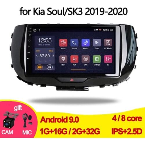 9 Inch Android 9.0 car dvd multimedia player radio video audio Stereo gps navigation for Kia Soul/SK3 2019-2020 mic no 2 din