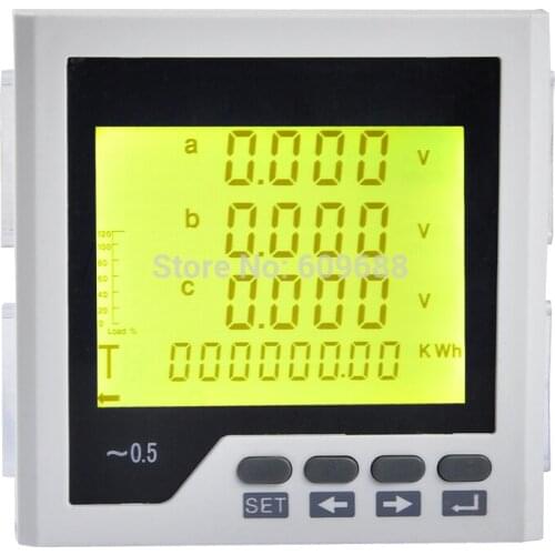 Digital Three-phase LCD Multifunction Power Meter Digital Network Instrument