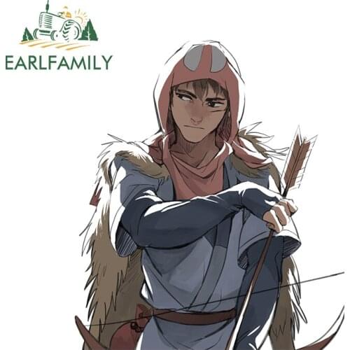 EARLFAMILY 13cm x 11.3cm For Princess Mononoke Car Stickers Personality Creative Decal Fashion Campervan For JDM SUV RV