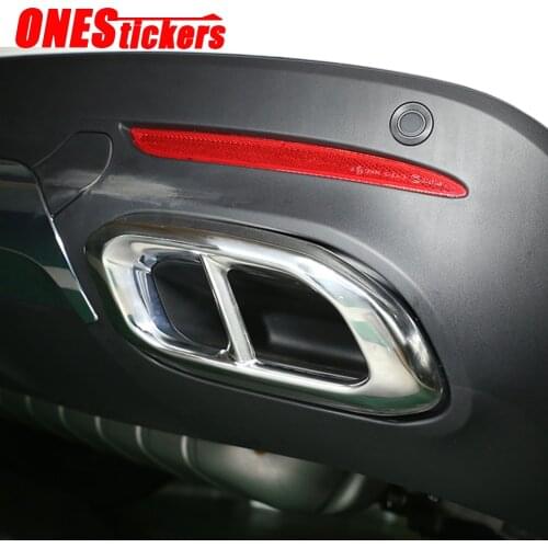 For Mercedes Benz GLC GLE GLS Class X253 W167 V167 X167 GLE350 GLE450 2020+ Car Accessories Muffler Exhaust Pipe Tail Cover Trim