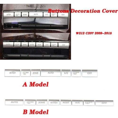 Car Console Air Conditioning Buttons Decoration Cover Trim for Benz E Class W212 C207 2009-2015 Interior Accessories