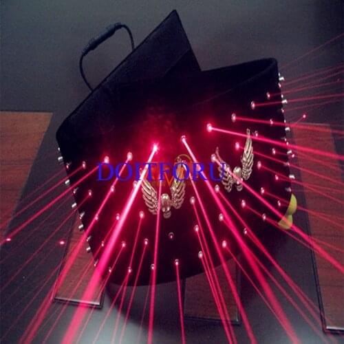Red color Laser light belt LED costumesprops bar party dj disco dance clothing/ballroom singer disco laser man vest suit