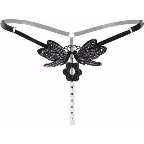 Lace Women Thongs And G Strings Sexy Pearls Underwear Tangas Women Sexy Panties Female Erotic Lingerie Bragas Sexy t-back