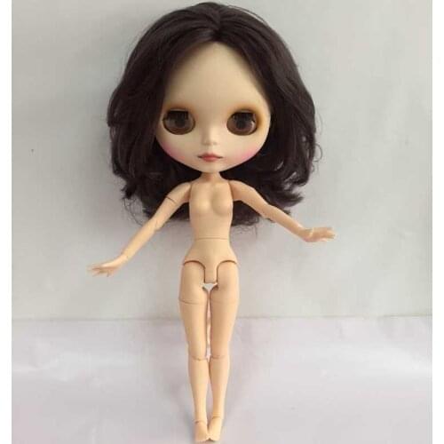 Joint body Nude blyth Doll, purple hair Factory doll ,Suitable For DIY Change BJD Toy For Girls