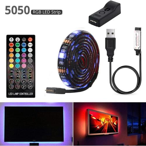 Solar Powered 5M 60 LED Strip Light Outdoor RGB 2835 Flexible Lighting Ribbon Tape Waterproof LED Strip Backlight Garden Decor