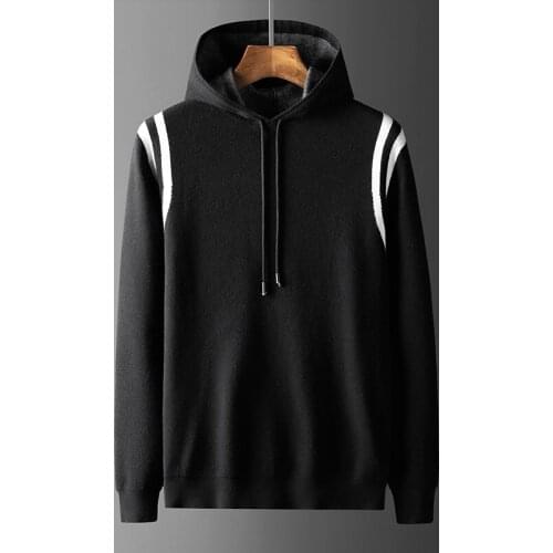 New Hooded Mens Sweater High Quality Spring And Autumn Casual Sweater Male Fashion Slim Fit Sweaters Man Plus Size 4XL