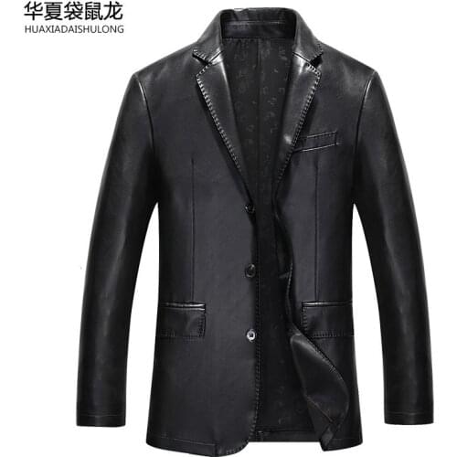 Brand Genuine Leather Jacket Men Slim Fit New Style Luxury Lapel Collar Male Leather Suits For Men Sheepskin Jacket