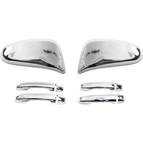 For Toyota 4Runner 2014-2020 Car Door Handle & Side Rearview Mirror Cover Trim Decoration Frame Sticker Accessories