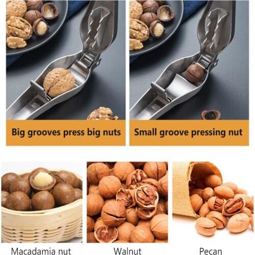 Crab Nut Cracker Heavy Duty Alloy Shell Opener with Anti-Slip Long Handle Effort-saving for Various Sizes Seafood Walnut JW