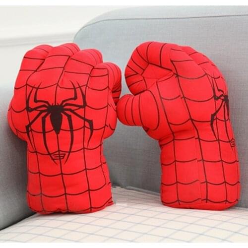 Marvel The Avengers Spiderman Plush Toys Gloves Creative Boxing Gloves Iron Man Captain America Thor Hulk Stuffed Toys Gift