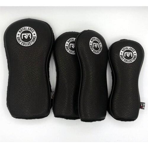 RA Golf Collections HeadCover PU Leather Golf Driver Fairway Woods Hybrid Unisex Covers Mascot Novelty Gift