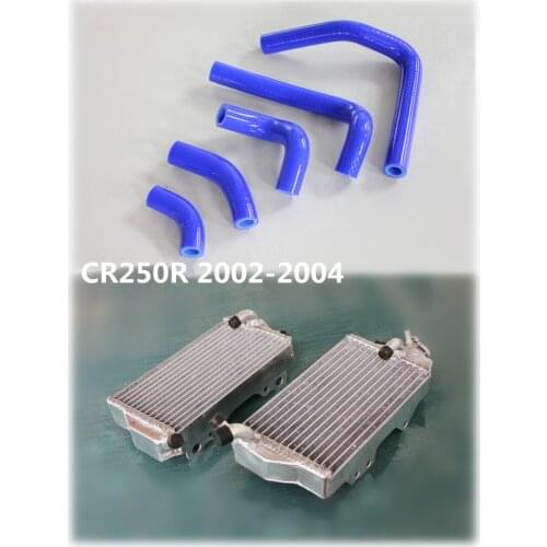 High performance 32mm L&R aluminum alloy radiator & silicone hose for Honda CR250R / CR 250 R 2002 2003 2004