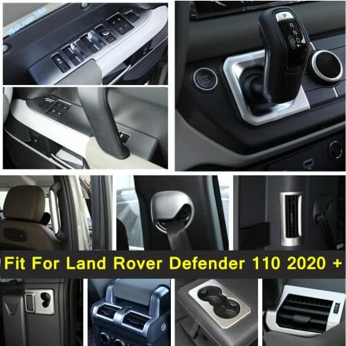 Safety Belt / Glass / C Pillar AC & Hook / Transmission / Seat Back USB Port Cover Trim For Land Rover Defender 110 2020 2021