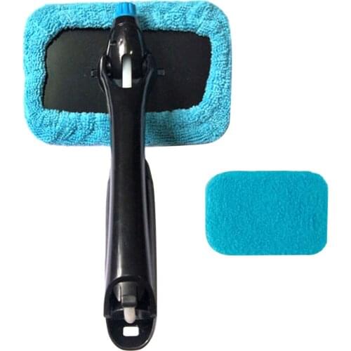 Car Window Cleaner Brush Kit Windshield Wiper Microfiber Cleaner Cleaning Cloth Brush Wash Tool With Long Handle Car Accessories