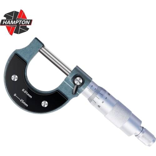 HAMPTON 1pc Caliper 0-25mm Outside Micrometer Caliper Precision Gauge Vernier Caliper Measuring Tools Micrometer Gauging Tools