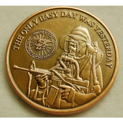 Antique gold coins custom low price US NAVY SEAL BRONZE Challenge Coin high Quality custom 3D metal coin FH810221
